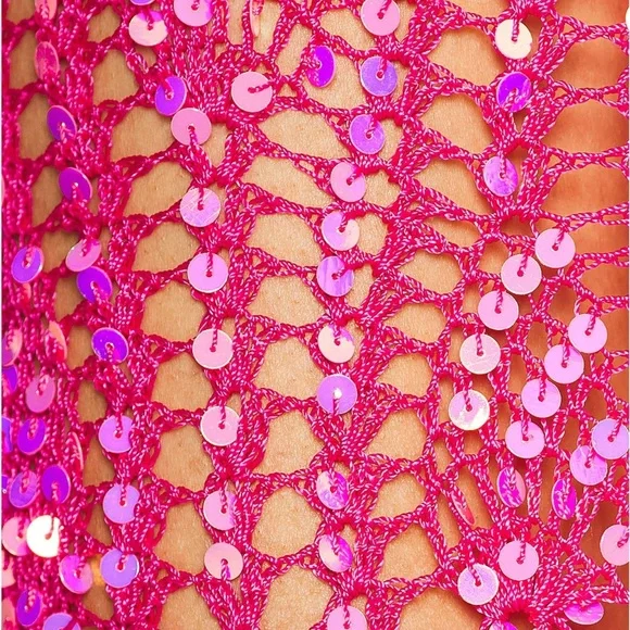 Retrofete massie sequin crochet halter neck maxi dress - Picture 5 of 6